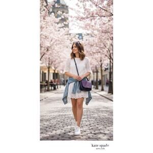 Kate Spade Laurel Way Carsen Purple Glitter Crossbody